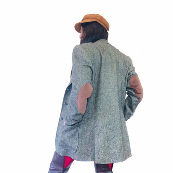 (SOLD) Vtg Ralph Lauren elbow patch wool coat - Picture 3 of 5